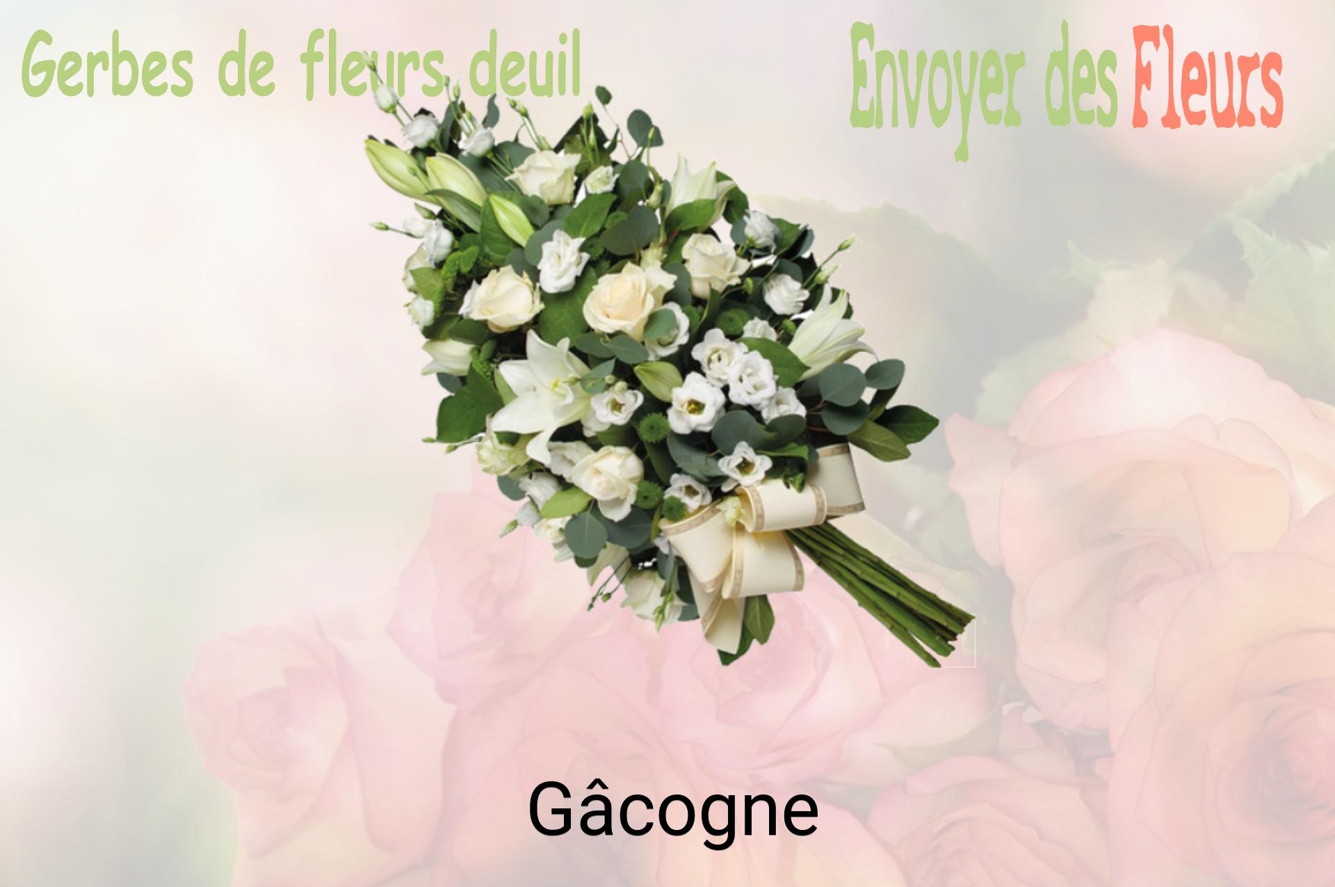 Gerbe de fleurs de deuil livrée à Gâcogne